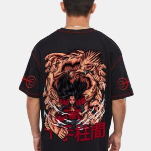 Naruto Hashirama Anime Oversized Cotton Drop Shoulder T-Shirts