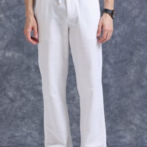 Roadster The Lifestyle Co Linen Relaxed-Fit Regular Trousers